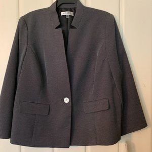 Kasper Jacket Black/White Tweed Weave, Size 18W